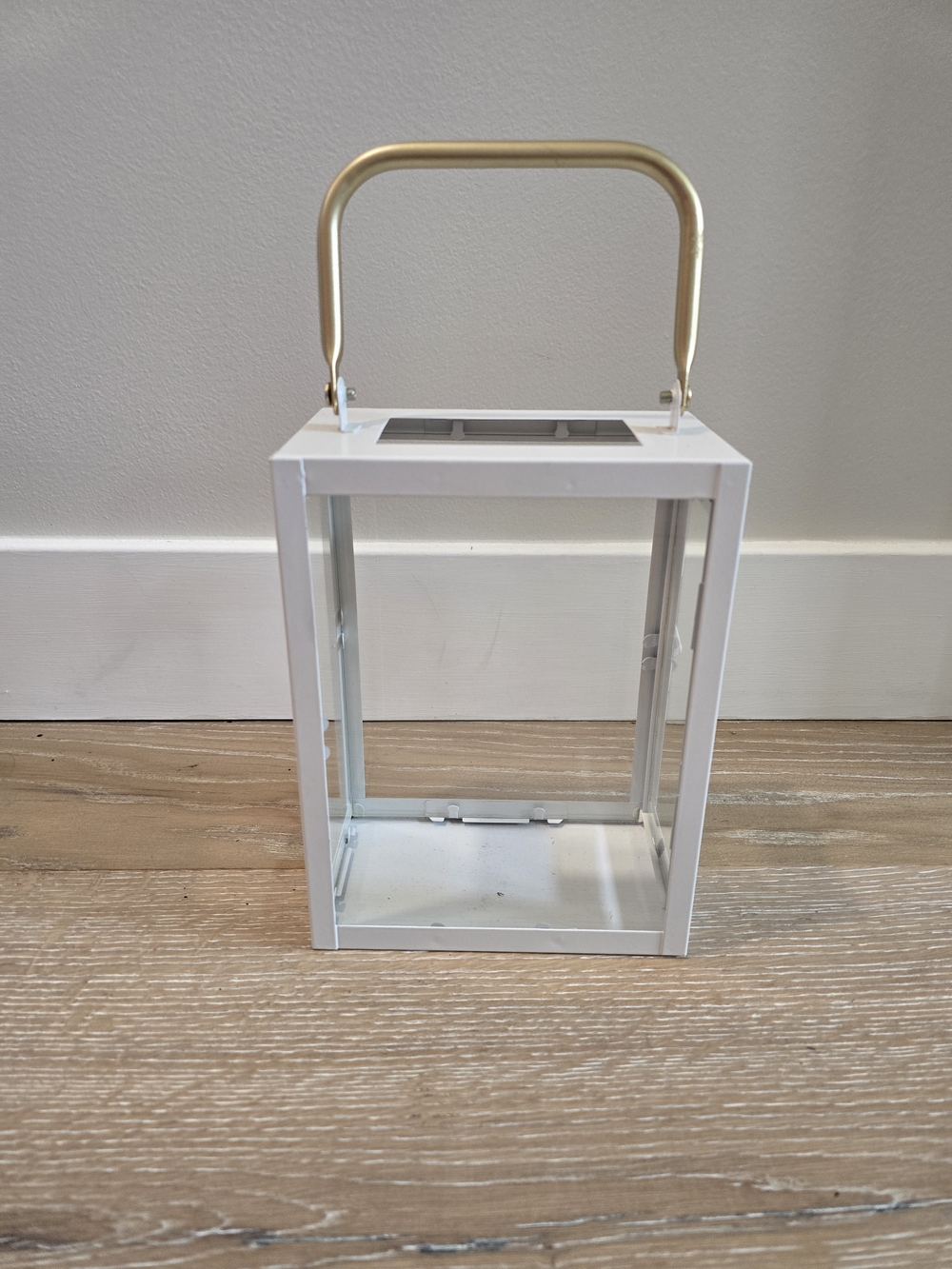 White and Gold Decorative Lantern - Home Accents